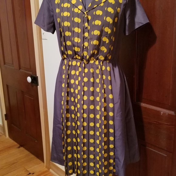 Myrtlewood Polka-Dot Modcloth Dress - Picture 2 of 7